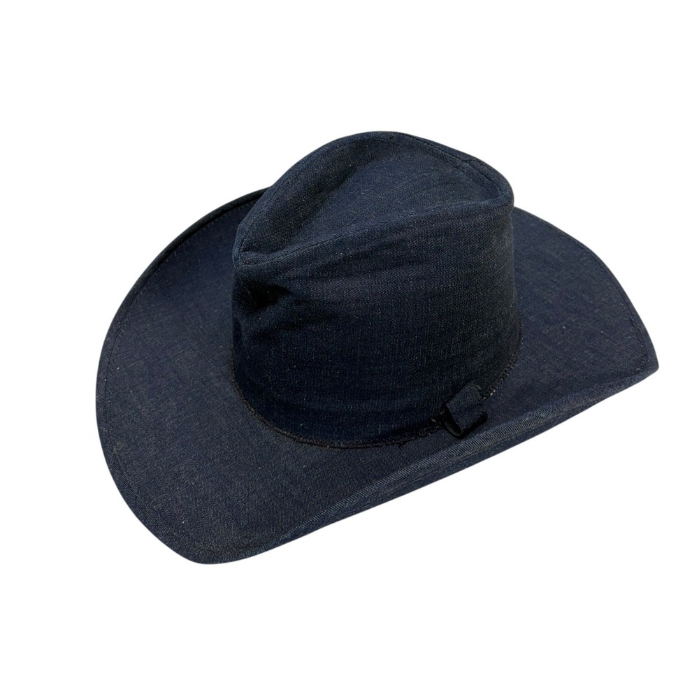Larry Mahan Reinsman Dark Indigo Denim Cowboy Hat 7 1/4 Resistol 65-4002-60 Mens
